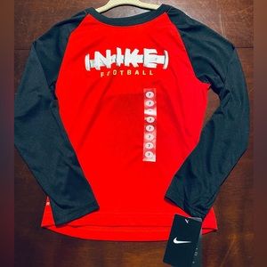 Nike Football Youth Boys Long Sleeve T Shirt Size 7 NEW